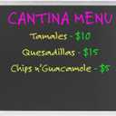 Flipside Products 18" x 24" Aluminum Framed Black Dry Erase Board, Large Surface, Wall Decor, Sign, Wall Mount, Menu Board (24"W x 18"H)