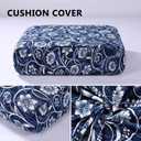 hyha Printed Couch Cushion Covers, Floral Sofa Covers Washable for 2 Cushion Couch, Stretch Pattern Outdoor Cushion Covers for Patio Furniture with Elastic Bottom(Medium, Baroque)