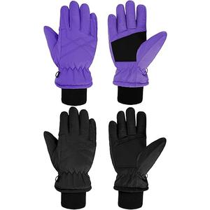SATINIOR 2 Pairs Kids Waterproof Snow Gloves Boys Girls Windproof Winter Warm Ski Gloves for Cold Weather