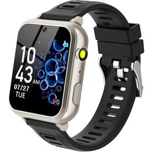 Phyulls Smart Watch for Kids with 39 Puzzle Games Camera Video Recorder Music Alarm Calculator Calendar Flashlight Pedometer Birthday Gift for 3-12 Year Old Boys and Girls (silver black)