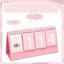 2 x Poola Voidra Books Read This Year Counter Book Tracker for Reader, Pink