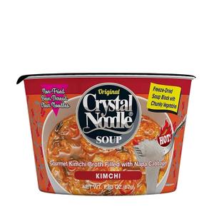 Crystal Noodle Soup, Kimchi, Savory Broth Filled with Spicy Napa Cabbage, (Pack of 6 Cups) 1.83 OZ (EXP 06/13/25)