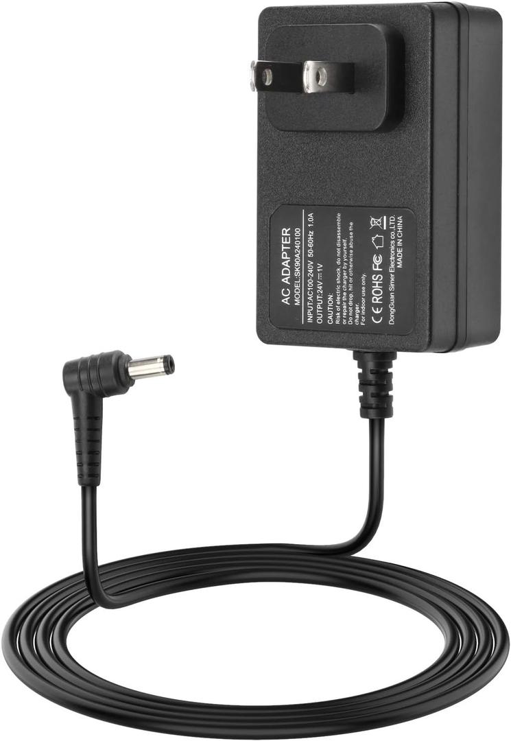 24V AC Adapter Power Supply Cord Compatible with Wireless Router Bluetooth Speaker DVD Player ADSL Cats HUB WiFi Camera Security Camera LED Strip Light CCTV Camera DC Pump Power Adapter