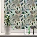 DKTIE Window Privacy Film Frosted Glass Static Cling UV Sun Blocking Heat Control Window Tint Day and Night Insulation Home Bathroom Door Decorative (S166, 23.6'' x 78.7'')