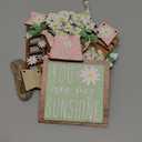 16 Pcs Spring Tiered Tray Decorations Set Farmhouse Daisy Wooden Decoration Flower Table Sign Daisy Tiered Tray Decorations Tabletop Decorations for Home Shelf Kitchen Party(Flower)