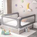 Yulongtengfei 3-Piece King Size Bed Rail for Toddlers - Adjustable Height Guard with Sturdy Installation, Kids Safety Bed Rail for King Size Bed