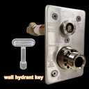 3/8'' Water Key for Zurn Hydrant Key P1300-PART-13-KEY, Square Socket Water Spigot Shut-Off Tool for Wall Hydrant Faucets, Outdoor Hose Valves, and Garden Valves -Silver -5 Pcs