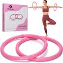 Weighted Fitness Hoop for Arms - Mini Upper Body Exercise Tool to Strengthen Arms and Shoulders - Lightweight Design for Fun Home Workouts (Pink)