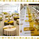 10-Pack Gold 12 x 108 inches Long Premium Satin Table Runner for Wedding, Decorations for Birthday Parties, Banquets, Graduations, Engagements, Table Runners fit Rectange and Round Table