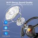Wireless Earbuds, 2026 Bluetooth 5.4 Headphones HiFi Stereo, Bluetooth Earbuds with ENC Noise Cancelling Mic, IP7 Waterproof in Ear Earphones, 68H Dual LED Display Ear buds for Workout Sports