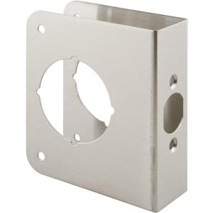 Prime-Line U 9589 Stainless Steel Lock and Door Reinforcement Plate for 1-3/8 In. Thick Doors, Stainless Steel Finish (Single Pack)