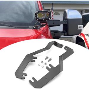 WSays Upper Hood Hinge Ditch LED Light Mount Brackets Compatible with Ford F250/F350/F450/F550 Super Duty 2017-2022