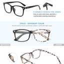 livho High Tech Blue Light Glasses - Advanced 99% Blue Light Blocking Computer Glasses - Anti Eyestrain & UV Glare Protection (*B2 Matte Black+leopard)
