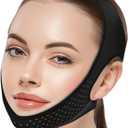 Chin Strap for Sleeping - Adjustable Anti Snoring Chin Strap - High Elasticity Traceless Snoring Solution - Breathable Airflow Jaw Strap for Sleep Apnea - Men and Women for Snore Stopper - 22IN