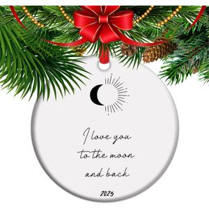 Love You to The Moon and Back Christmas Ornament Keepsake Traditional Grandchild (C1)