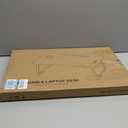 Laptop Bed Desk, Foldable Lap Desk, Portable Lap Table, Laptop Stand with Cup Holder & Tablet Slot & Lifting Handle for Working Writing Drawing & Eating - Pink