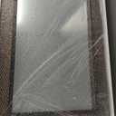 YOSHOOT Farmhouse Barn Door Mirror, 40"x26" Rustic Bathroom Mirrors, Wood Frame Wall Mounted-Mirror, for Living Room Bedroom Entryway Wall Dcor, Horizontal Hanging ONLY (Brown)