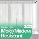 2 x Mrs Awesome Clear Shower Curtain Liner with 3 Magnets, 72x72 Premium Flexible Sturdy Plastic Shower Curtain for Bathroom Lightweight, Waterproof, Clear