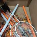Franklin Sports Badminton Net Sets - Outdoor Backyard + Beach Badminton Net + Equipment Set - (4) Rackets + (2) Birdies + Portable Net Included - Adults + Kids Set, One Size