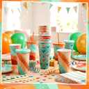Pickmesh 12 Pcs 24oz Orange Green Show Themed Plastic Cup with Lid and Straw 6 Retro Glittery Design, the Life of a Birthday Decoration Reusable Tumbler for Bachelorette Birthday Party Supply