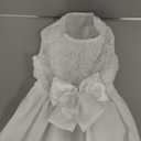 Kuoser Dog Dress Pet Wedding Dresses, Adorable Tutu Shirts for Small Medium Girl Dogs, Puppy White Princess Outfits with Luxury Lace Pearl Bow, Retro Pet Costumes for Birthday, Party, Wedding, A-Elegant White Lace, Large