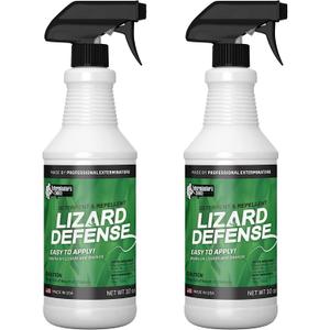 Exterminators Choice Lizard Defense Spray for Lizards & Geckos - 32 fl oz 2-Pack - Barrier That Keeps Geckos Away - Safe Around Kids & Pets