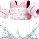 HeySplash Swim Vest for Kids, Toddler Pool Floaties Fit 20-50/70 Lbs, Children Swimming Vest with Adjustable Strap, Swim Jacket Water Wing Arm Float, Puddle Sea Beach Boat Jumper Boy Girl Baby (B Pink Whale)