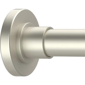 GXOACKJ Brushed Nickel Shower Curtain Rods - 31-80 Inch Spring Tension Shower Rods for Bathroom, Adjustable, No Drilling, No Rust, Stainless Steel