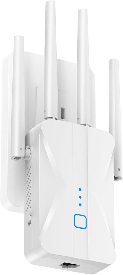 ROQRL WiFi Extender 2026 AC1200 Dual Band 5GHz/2.4GHz Signal Booster Up to 15,999 Sq.ft, 3in1 Wireless Repeater Router Amplifier for Home with Ethernet Port