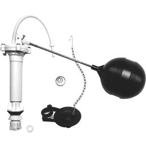 Danco 80816 Complete Toilet Repair Kit Fill Valve, Flapper, Rod, Float Replacement, White