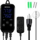 Digital Temperature Controller 2-Stage Outlet Thermostat Heating and Cooling Mode Carboy Homebrew Fermenter Greenhouse Terrarium 110V 10A (S10B-B)