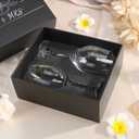 Bridal Shower Gifts Wedding Gifts Engagement Gift for Couples Newlyweds,Mr and Mrs Wine Glass Set,Wedding Glasses for Bride and Groom