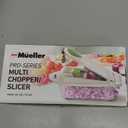 Mueller Pro-Series 10-in-1, 8 Blade Vegetable Chopper, Onion Mincer, Cutter, Dicer, Egg Slicer with Container, French Fry Cutter Potato Slicer, Home Essentials, Salad Chopper White Sand/Green