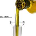 HAIZEEN 5 oz / 150 ml No Funnel Needed Olive Oil & Vinegar Dispenser Glass Cruet Decanter for Kitchen,Lab glassware seal handicraft Keeps Fresh Longer