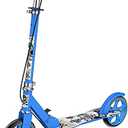 Kick Scooter for Adults Teens Kid Foldable Lightweight Sport Scooters with Hand Brake Adjustable Height Folding, Large Wheels Durable Load 300 LBS