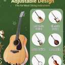 Guitar Stand for Christmas, Clear Acrylic A-Shape Guitar Gifts Holder with Padded Foam, Instrument Rack for Acoustic Electric, Cello, Floor Music Stand for Home and Studio Display, New Year