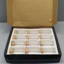 SAVVY & SORTED 12 Natural Bamboo Spice Jars - 8.5oz Large Glass Jars with Bamboo Lids - Seasoning Jar with Airtight Lids, Containers Herb Spice Rack Kitchen Organization