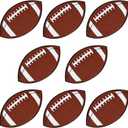 8PCS Football Patches, Iron on Rugby Sew on Patches Embroidered Applique, DIY Patch for T-Shirts, Jackets, caps, Bags (3.3"x1.8")