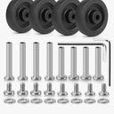 Zoofen 4 Pcs Luggage Wheels Replacement 50x15mm Rubber Suitcase Replacement Wheels Wear-Resistant Repair Casters for Luggage(ZPF01)