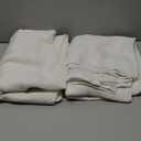 Joywell Natural Linen Cream Sheer Curtains 84 Inches Long for Living Room Bedroom Hook Belt Back Tab Pinch Pleated Light Filtering Ivory White Neutral Boho Modern Farmhouse Linen Drapes 2 Panels