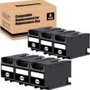 Compatible E-T6715 E-T6716 Ink Maintenance Box Replacement for Workforce Pro WF-4720DWF WF-4725DWF WF-4730DTWF WF-4740DTWF WF-C5210DW WF-C5290DW (6 Pack)