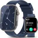 Smart Watch for Men Women (Answer/Make Call), 2.0"Smartwatch Fitness Tracker with 100+ Sport Modes, Heart Rate/Sleep Monitor, Pedometer, SpO2, IP67 Waterproof, Activity Tracker for Android iOS Phones (Blue)