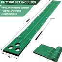 Wekin Indoor Putting Green Game Set, Golf Putting Game with Metal Putter & Golf Balls, Golf Putting Mat Training Aid for Backyard,Party,Office