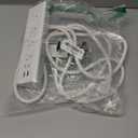 Jgstkcity Desk Clamp Power Strip,20W Fast Charging Station,Surge Protector Nightstand Edge Mount,1875W Extension Cord with Multiple Outlets,2 USB-C,2 USB-A,for Home Office (White, 10 FT)