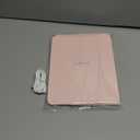 deweisn Folding Travel Mirror Lighted Makeup Mirror with 72 LEDs 3 Colors Light Modes, USB Rechargable, Portable, Ultra Thin, CompactVanity Mirror with Touch Screen Dimming for Cosmetic (Pink)