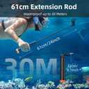 Floating Selfie Stick Hand Grip Tripod, Waterproof Extendable Selfie Monopod for GoPro Hero 13, 12, 11, 10, 9, 8, DJI OSMO Action 5 Pro 4 3Insta360 Ace Pro 2 and Most Action Camera