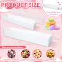 Gisafai 100 PCS Long Chocolate Covered Strawberry Boxes for 12 Macaron 12x2.36x1.97 inches with Clear Window for Bakery Display Boxes Party Favors Wedding Christmas Valentine's Mothers Day Gifts Box, 12.01 x 2.36 x 1.97 inches