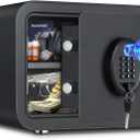Biometric Safe with Fingerprint Lock, 1.0 Cu.ft Digital Safe Box, Black