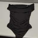 REORIA Womens Bodysuit Sexy Off Shoulder Mesh Leotard Thong Body Suits Outfits for Going Out Tops (Small)