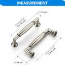 HOME EDIT 5 Pack 3-3/4 Inch Brushed Nickel Cabinet Handles Solid Zinc Alloy Pulls for Kitchen, Dresser, Closet & Bathroom Cabinets Hardware